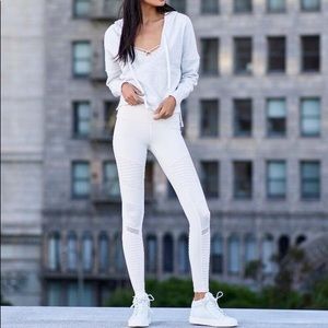 Moto high-waisted legging XS 🤍 white/glossy